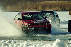 Brent Carlson's Subaru Impreza and Mark Olson's VW Golf