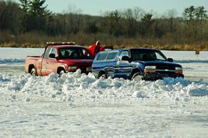 Dan Graff's Chevy S-10 Pickup gets freed from the snowbank.