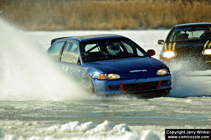 Steve Beeler's Honda Civic and Mark Olson's VW Golf