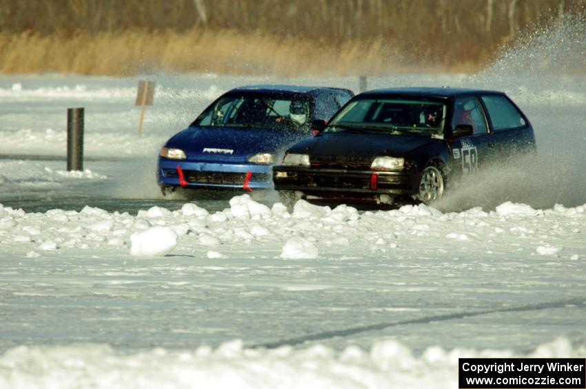 Tim Stone / Ryan Rose Honda Civic and Steve Beeler's Honda Civic