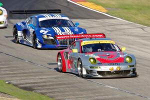 Tom Minnich's Porsche GT3 RSR and Jack Kachadurian's Audi R8 LMS