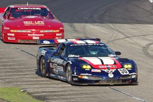 George Krass' Chevy Corvette C5R and Ike Keeler's Olds Cutlass Supreme