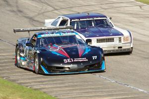 Gunner Pfrang's Chevy Corvette and Shane Lewis' Chevy Nova