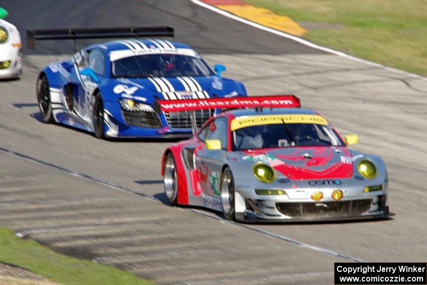 Tom Minnich's Porsche GT3 RSR and Jack Kachadurian's Audi R8 LMS