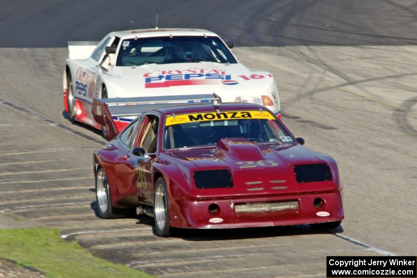 John Longwell's Dekon Chevy Monza and Kevin Head's Ford Mustang