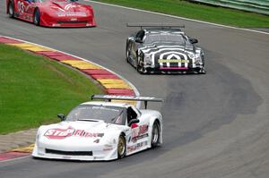 Paul Fix's Chevy Corvette, Doug Peterson's Cadillac CTS-V and Jim McAleese's Chevy Corvette