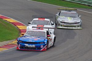 Lawrence Loshak's Ford Mustang, Tony Ave's Ford Mustang and Adam Andretti's Chevy Camaro