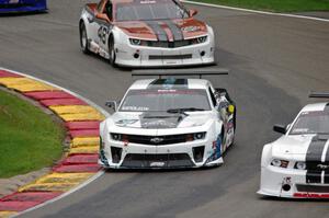 Joe Ebben's Ford Mustang, Justin Napoleon's Chevy Camaro and Michael McGahern's Chevy Camaro