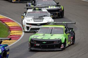 Jason Kennedy's Chevy Camaro, Joe Napoleon's Chevy Camaro and Steven Lustig's Ford Mustang