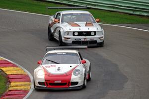 Milton Grant's Porsche GT3 Cup and Mark Luna's Ford Mustang