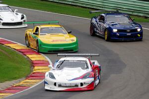 Simon Gregg's Chevy Corvette, John Baucom's Ford Mustang, Fernando Seferlis' Chevy Camaro and Dave Ruehlow's Chevy Corvette