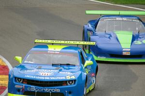 Tommy Archer's Chevy Camaro and Richard Grant's Chevy Corvette