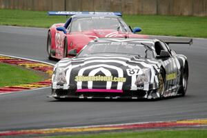 Doug Peterson's Cadillac CTS-V and Jim McAleese's Chevy Corvette