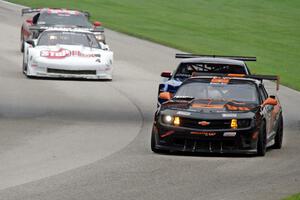 Ernie Francis, Jr.'s Chevy Camaro, Lawrence Loshak's Ford Mustang, Paul Fix's Chevy Corvette and Cindi Lux's Dodge Viper