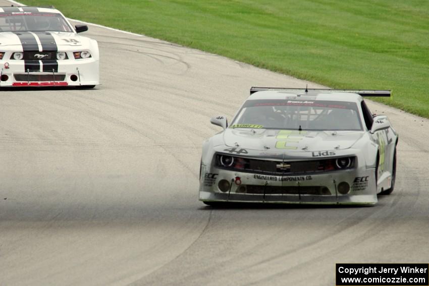 Adam Andretti's Chevy Camaro and Joe Ebben's Ford Mustang