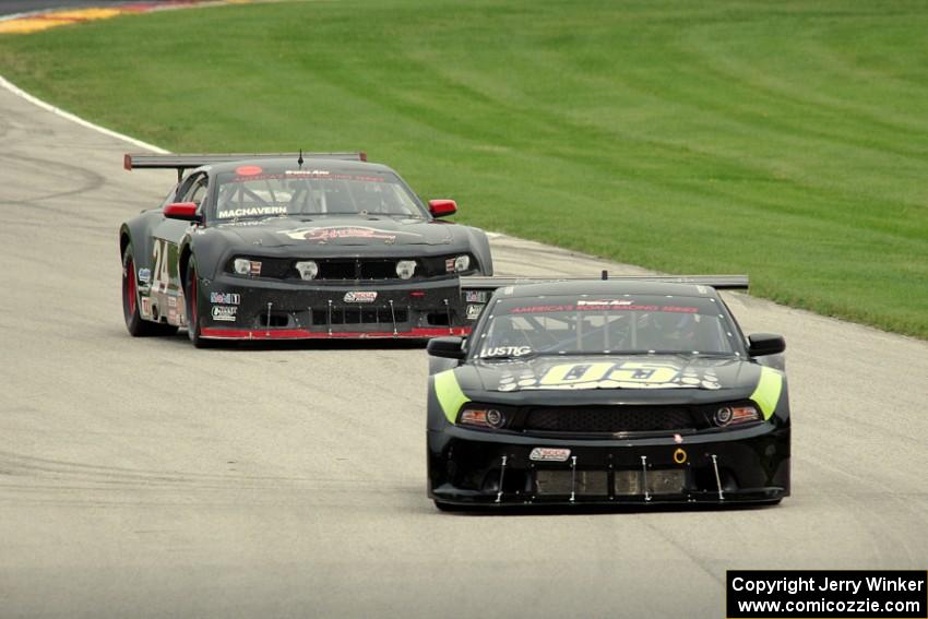 Steven Lustig's Ford Mustang and Dillon Machavern's Ford Mustang