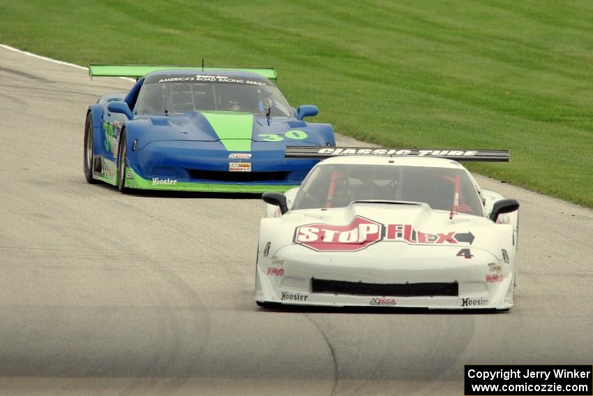 Paul Fix's Chevy Corvette and Richard Grant's Chevy Corvette