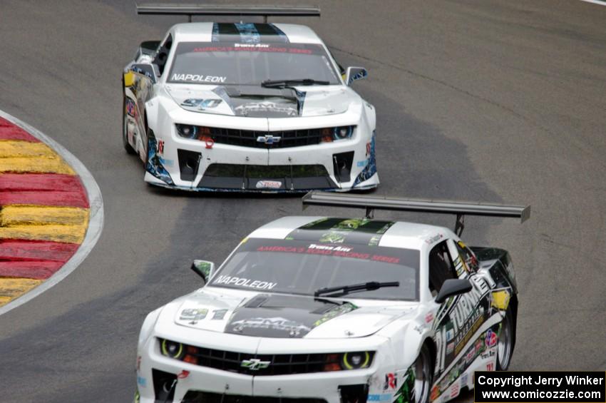 Joe Napoleon's Chevy Camaro and Justin Napoleon's Chevy Camaro