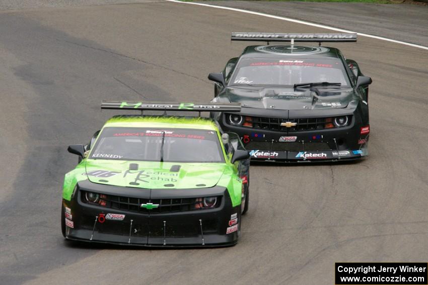 Jason Kennedy's Chevy Camaro and Tom West's Chevy Camaro