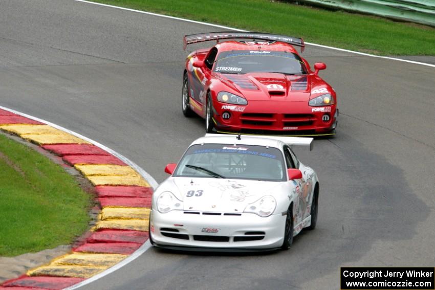 Jerry Greene's Porsche GT3 Cup and Steve Streimer's Dodge Viper