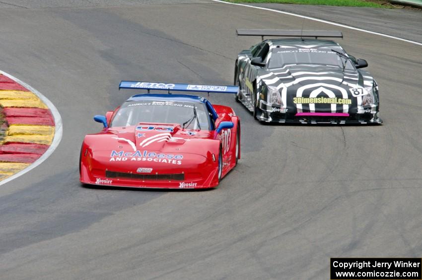 Jim McAleese's Chevy Corvette and Doug Peterson's Cadillac CTS-V