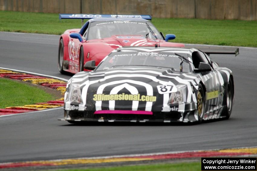 Doug Peterson's Cadillac CTS-V and Jim McAleese's Chevy Corvette