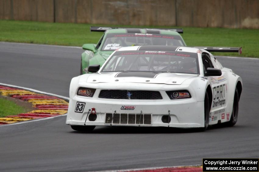 Kevin O'Connell's Ford Mustang and Jordan Bernloehr's Chevy Camaro