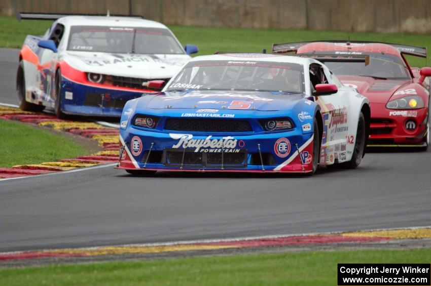 Lawrence Loshak's Ford Mustang, Steve Streimer's Dodge Viper and Shane Lewis' Chevy Camaro