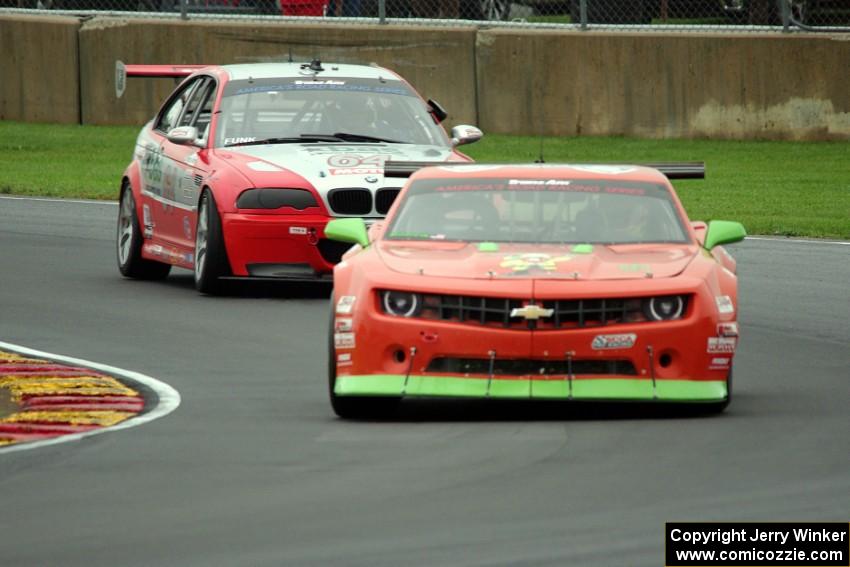 Allen Milarcik's Chevy Camaro and Larry Funk's BMW M3