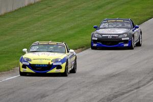 Keith Jensen's and Mitch Wright's Mazda MX-5s