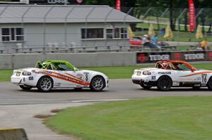 John Dean II's and Nathanial Sparks' Mazda MX-5s