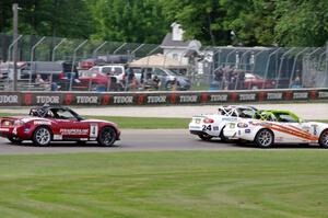 Nathanial Sparks', Peter Portante's and Kyle Loustaunau's Mazda MX-5