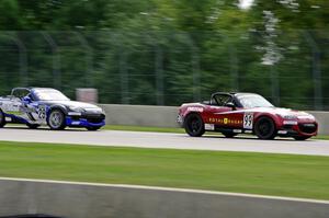 Drake Kemper's and Mitch Wright's Mazda MX-5s