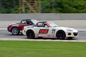 Hernan Palermo's and Kyle Loustaunau's Mazda MX-5s