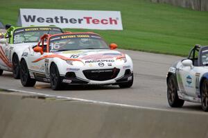 Patrick Gallagher's, John Dean II's and Nathanial Sparks' Mazda MX-5s