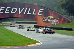 MX-5s head out of turn 8 into the carousel.