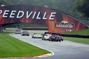 MX-5s head out of turn 8 into the carousel.