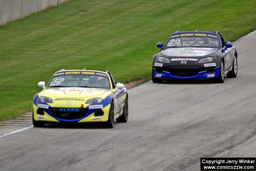 Keith Jensen's and Mitch Wright's Mazda MX-5s