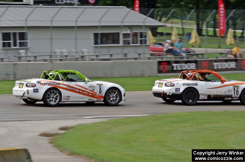 John Dean II's and Nathanial Sparks' Mazda MX-5s