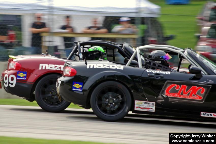 Dean Copeland's and Drake Kemper's Mazda MX-5s