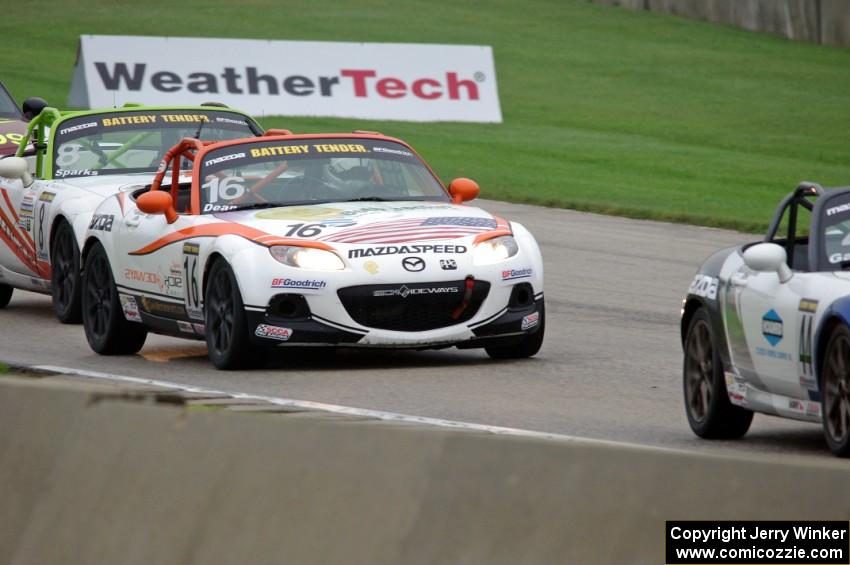 Patrick Gallagher's, John Dean II's and Nathanial Sparks' Mazda MX-5s