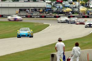 Matt Plumb / Hugh Plumb Porsche 911 leads early on.