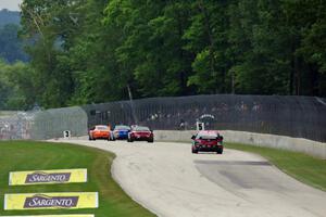 The lead four ST cars head into turn 5.