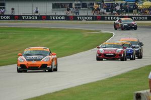 Jeff Mosing / Eric Foss Porsche Cayman leads ST early on.