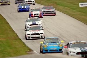 The GS field bunches up during the first caution.