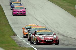 The ST field comes into turn 8 after the first caution period.