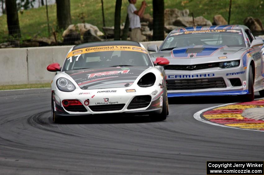 Spencer Pumpelly / Luis Rodriguez, Jr. Porsche Cayman and Lawson Aschenbach / Matt Bell Chevy Camaro Z/28.R