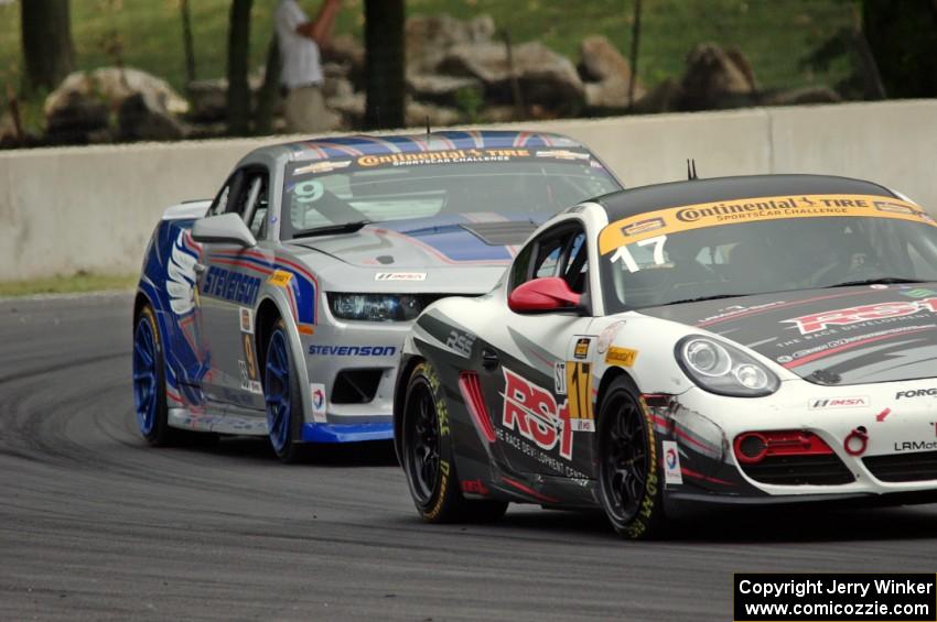 Spencer Pumpelly / Luis Rodriguez, Jr. Porsche Cayman and Lawson Aschenbach / Matt Bell Chevy Camaro Z/28.R