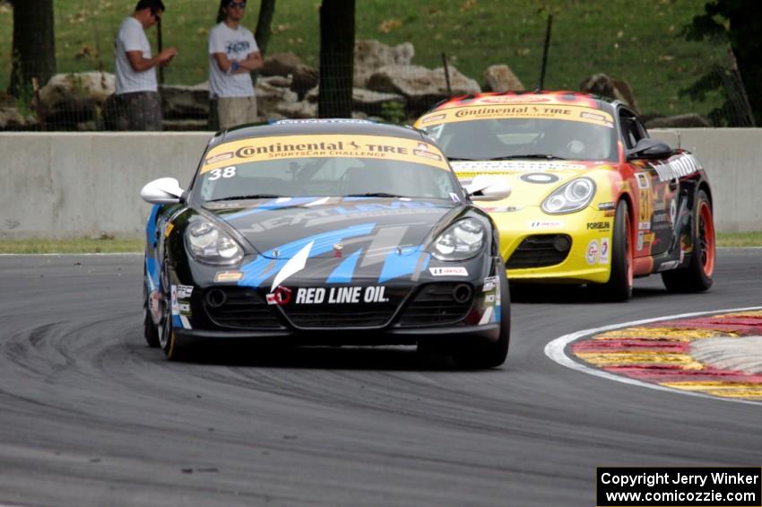 Dan Rogers / Seth Thomas and Ethan Low / Jason Rabe Porsche Caymans