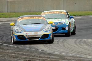 Matthew Dicken / Corey Lewis Porsche Cayman and Britt Casey, Jr. / Danny Bender Mazda MX-5